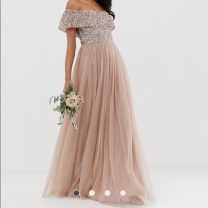 Maya Deluxe Bardot Maxi Dress from Asos